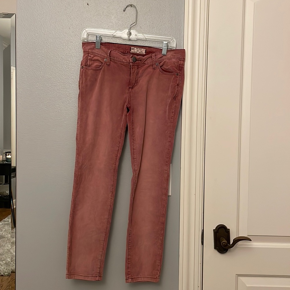 Lightly worn Free People corduroy skinny jeans